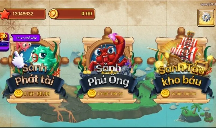 Các sảnh chơi trong game Bắn Cá Vua Hải Tặc Tại SunWin