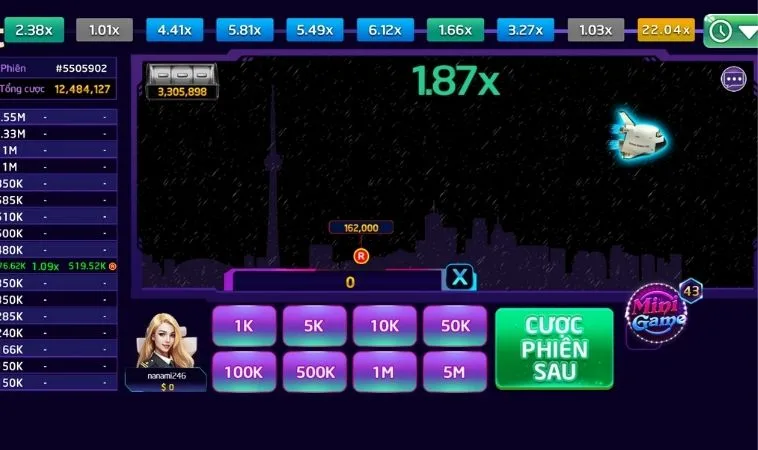 Giao diện chơi game nhanh ZetX Tại SunWin