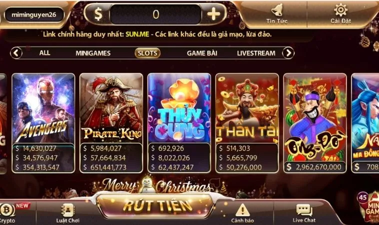 Đa dạng các tựa game nổ hũ để trải nghiệm tại Sunwin