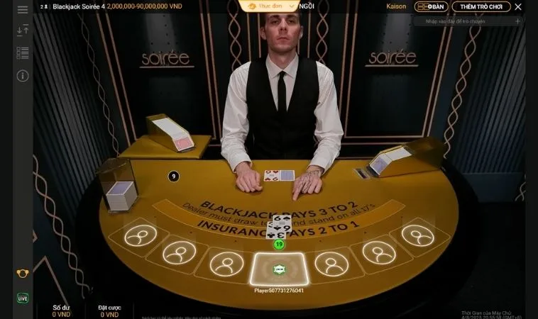 Bàn chơi Blackjack Tại SunWin